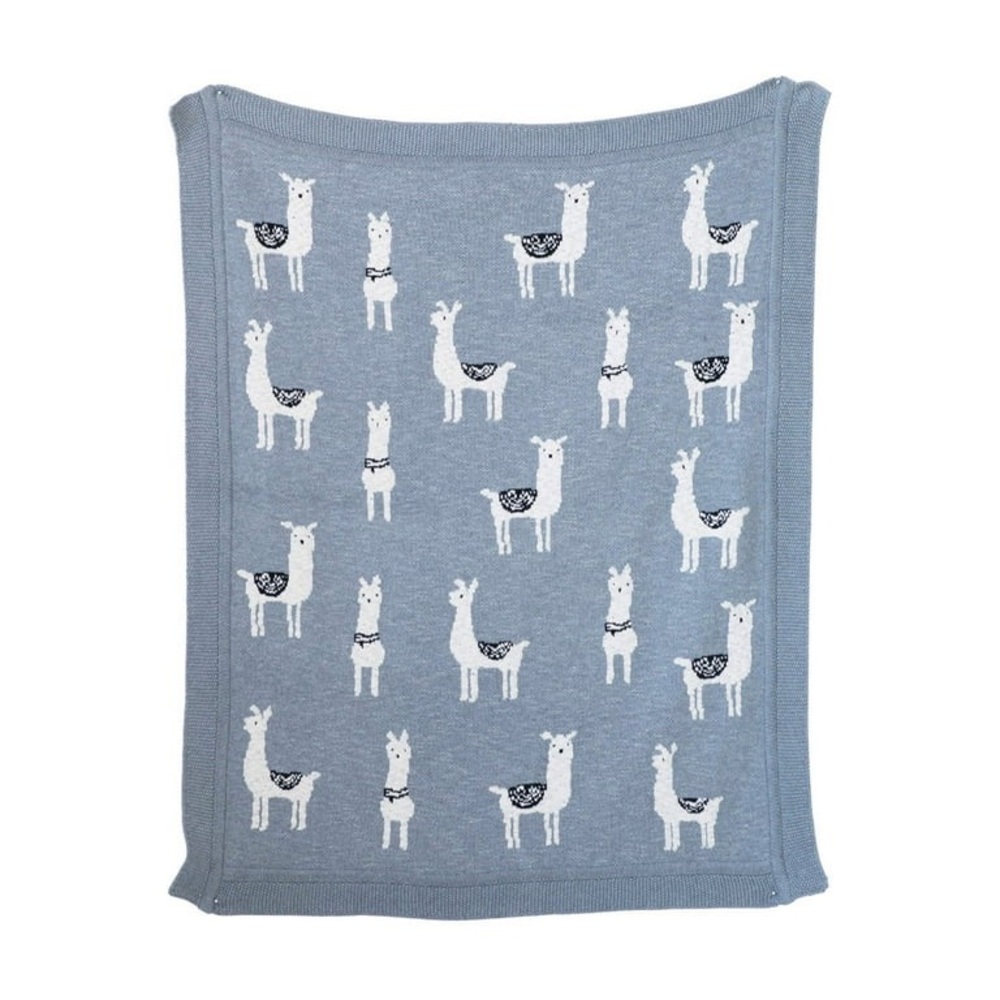 Adorable Llama Crib Quilt in gray - Picture 2 of 8